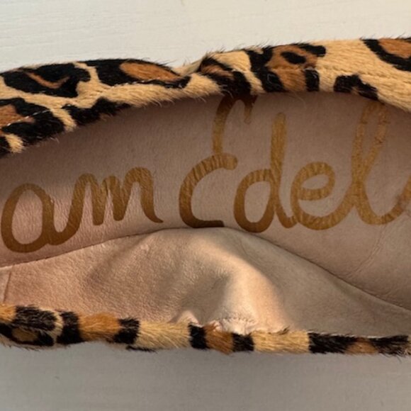 Sam Edelman Leopard Print Spiked Toe Ballet Flats, 7 - Picture 3 of 3